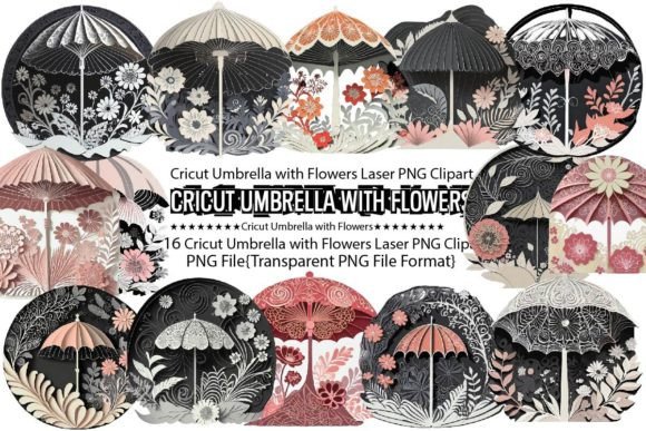 Cricut Umbrella with Flowers Laser PNG Review