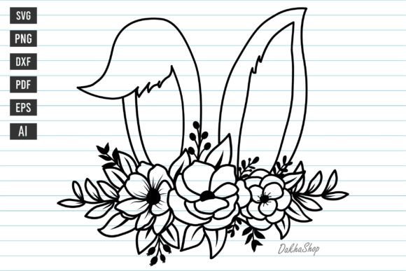 Easter Bunny Svg Floral Bunny Ears Svg Review