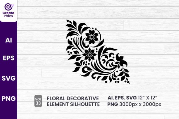 Floral Element Silhouette Flower Clipart Review