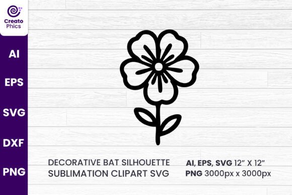 Flower Silhouette Sublimation Clipart Review