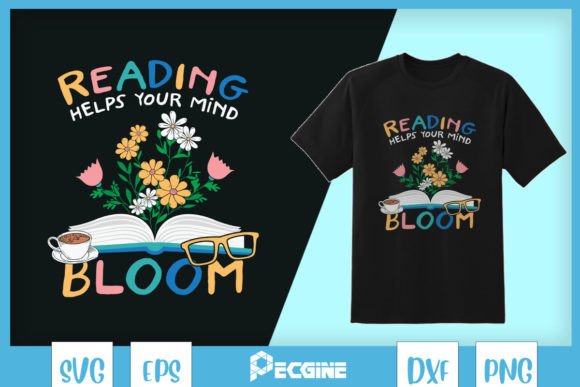 Reading Helps Your Mind Floral Book SVG Review
