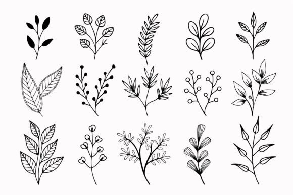 Reviewing SVG Hand-draw Wildflowers Floral Branche