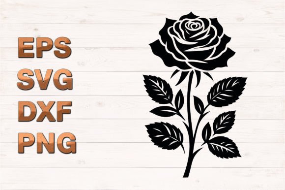 Rose Flower Design Element Silhouette Review