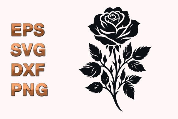 Rose Flower Element Silhouette Pattern Review