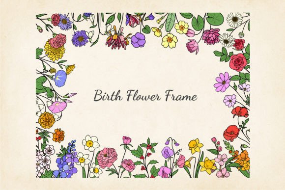 SVG Birth Flower Floral Frame, Vector: A Designer's Real-World Review